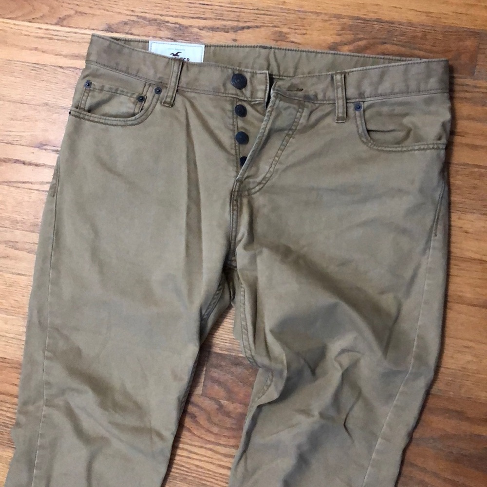 MENS HOLLISTER KHAKI PANTS 34x32 GOOD CONDITION